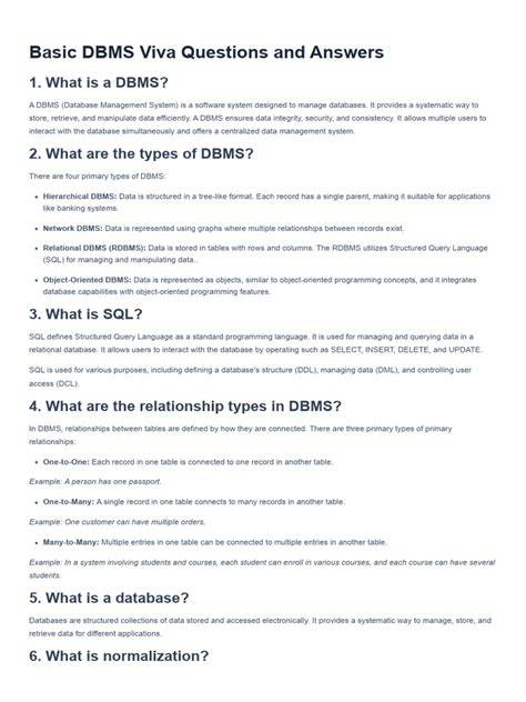 Dbms Viva Questions