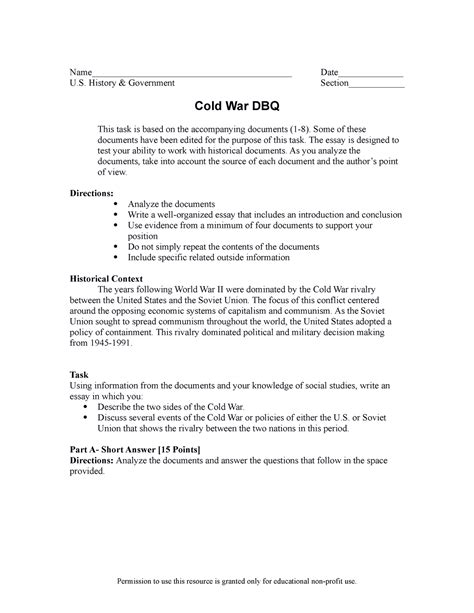 dbq 20 the cold war begins answers