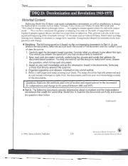 dbq 23 decolonization and revolution answers