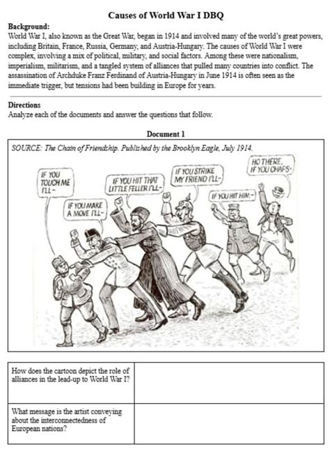 Dbq Causes Of World War I Mrsruthie