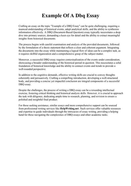 Dbq Essay Regents Example