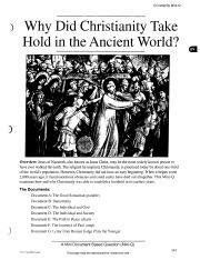 Read Online Dbq Why Did Christianity Take Hold In The Ancient World Answers 