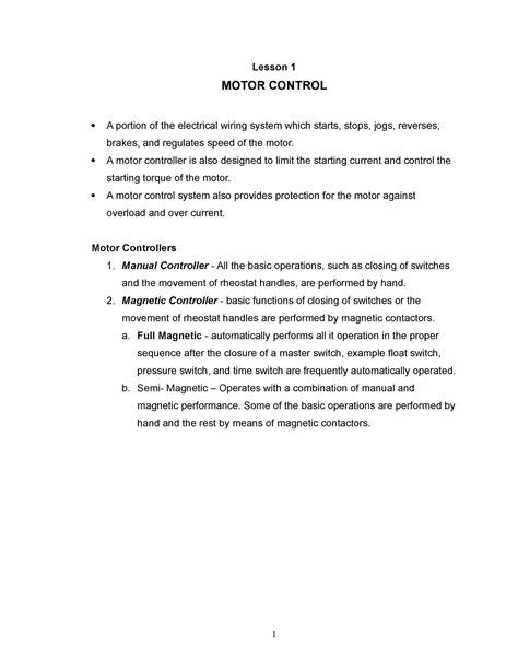 Dc Motor Control Lesson Plan