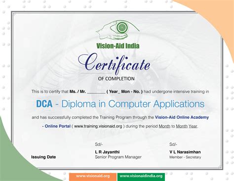 Dca Certificate Format