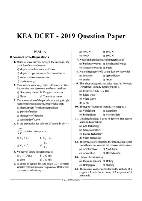 Download Dcet Question Paper 