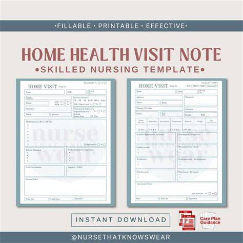 Dct Home Visit Template For Clinical Trial Study Nurse