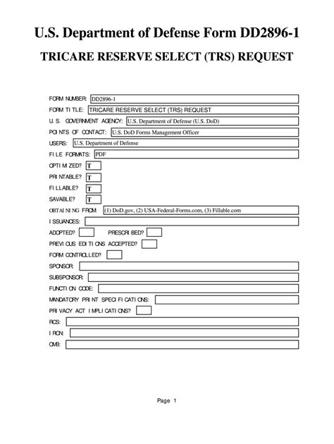 Dd Form 2896 1 Ayeway