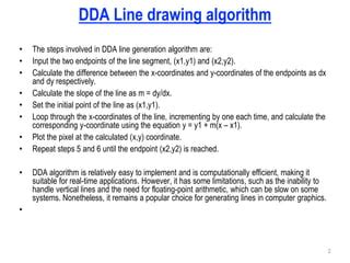 Dda Algorithm In Computer Graphics