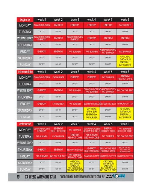 ddp yoga program guide