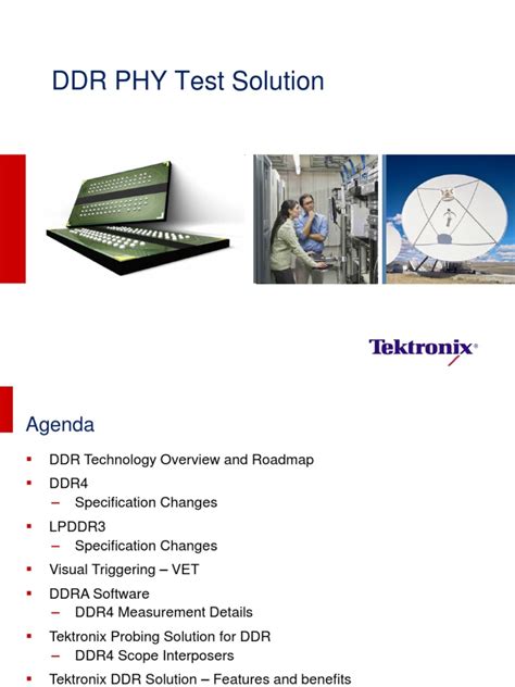 Ddr Phy Test Solution Tektronix Test And