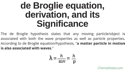 De Broglie Hypothesis