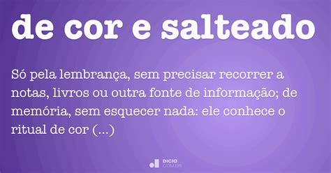 De Cor E Salteado