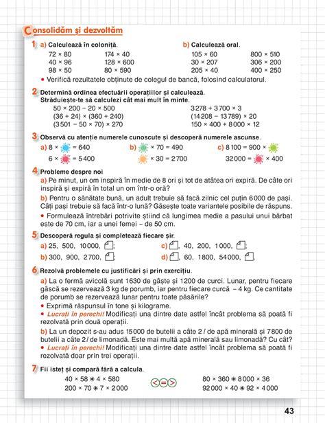 De Matematica Clasa A Iv A