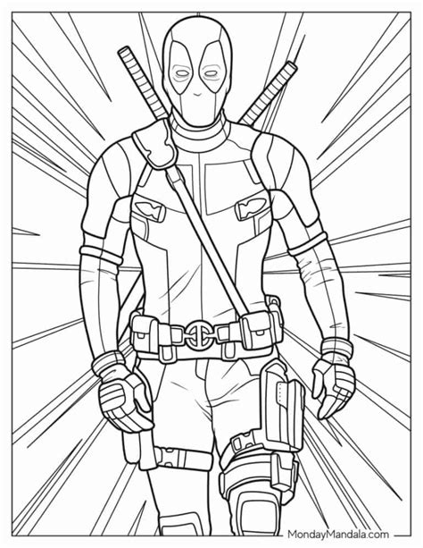 deadpool coloring sheet
