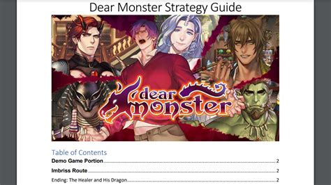 Dear Monster Guide Pdf