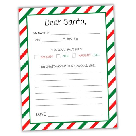dear santa letter Dear santa letter, Christmas school, Free printable
