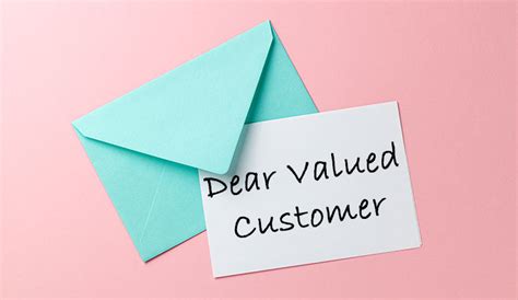 Dear Valued Customer Personalized With Name