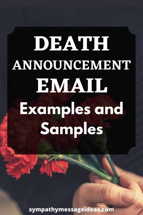 death announcement sample email