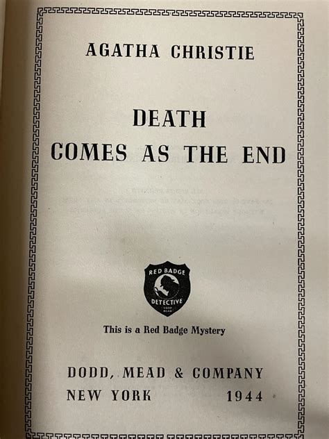 death comes as the end epub