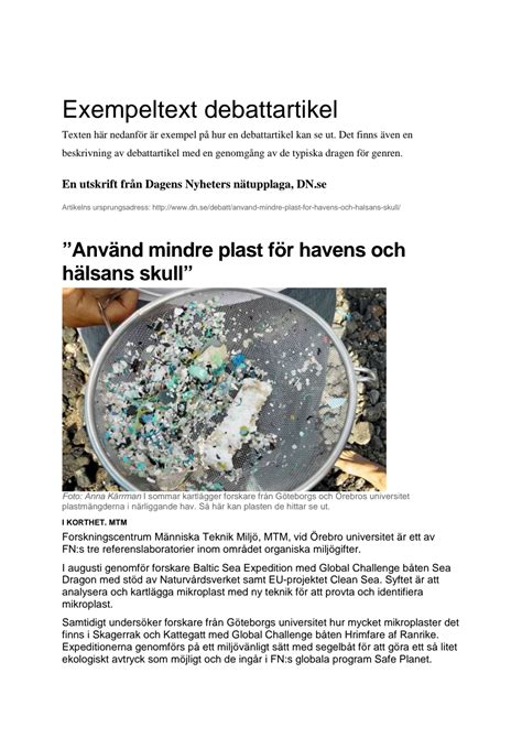 debattartikel ämnen