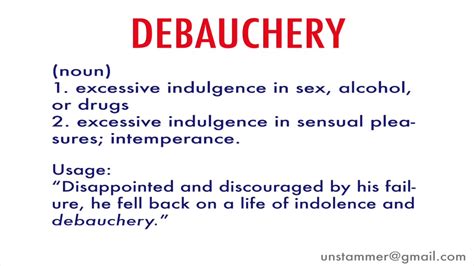 Debauchery Meaning