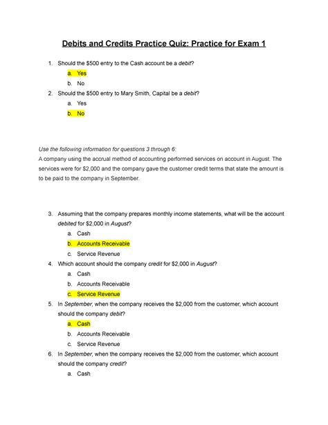 Debits And Credits Quiz And Test Accountingcoach Accounting Practice Worksheet - Accounting Practice Worksheet