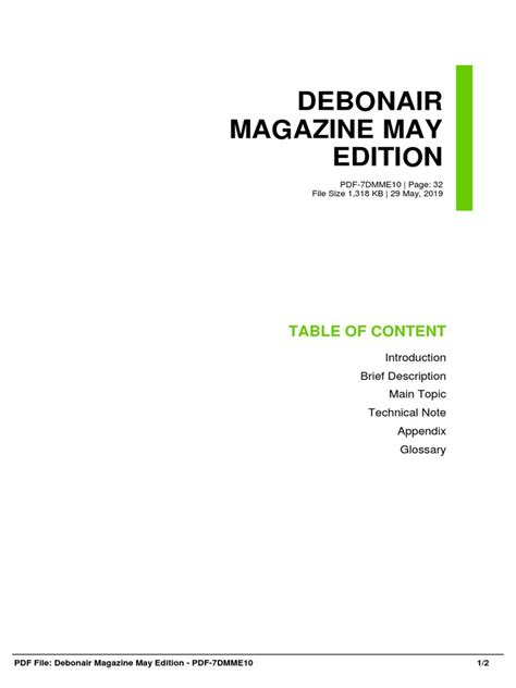 Full Download Debonair Magazine May Edition 