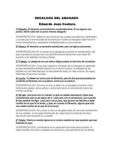 Decalogo Del Abogado