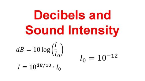 Decibel Equation From Intensity
