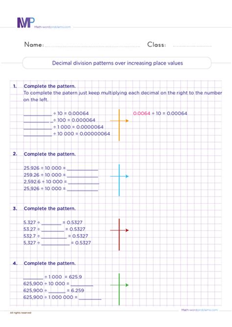 Decimal Division Patterns Over Increasing Place Values Ixl Division Patterns With Decimals - Division Patterns With Decimals