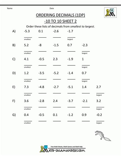 Decimal Kidsworksheetfun Decimals Worksheet For Grade 6 - Decimals Worksheet For Grade 6