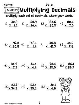 Decimal Kidsworksheetfun Decimals Worksheet Grade 7 - Decimals Worksheet Grade 7