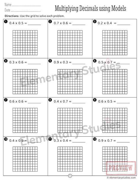 Download Decimal Multiplication Models 