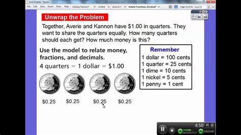Decimals Fractions And Money Youtube Money And Fractions - Money And Fractions