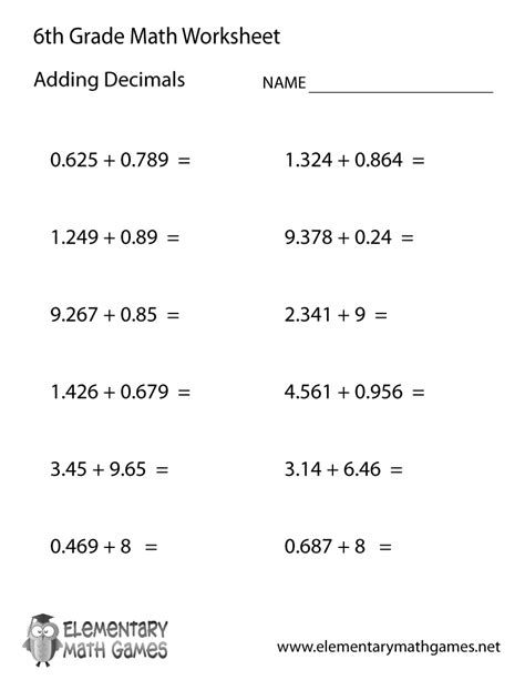 Decimals Worksheets Grade 6 Online Printable Pdfs Decimals Worksheet For Grade 6 - Decimals Worksheet For Grade 6