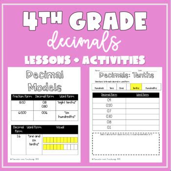 Decimals Worksheets Lesson Tutor 4th Grade Decimal Worksheets - 4th Grade Decimal Worksheets