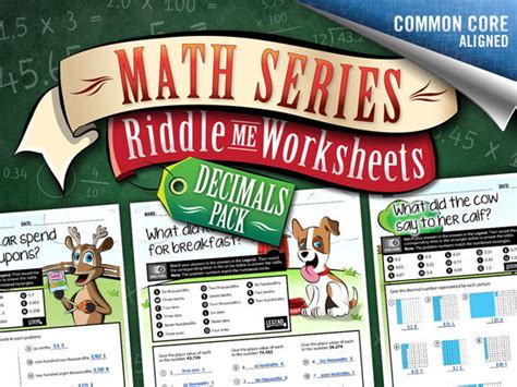 Decimals Worksheets Riddle Me Worksheets Decimals Pack 1 Riddle Me Math Worksheets - Riddle Me Math Worksheets