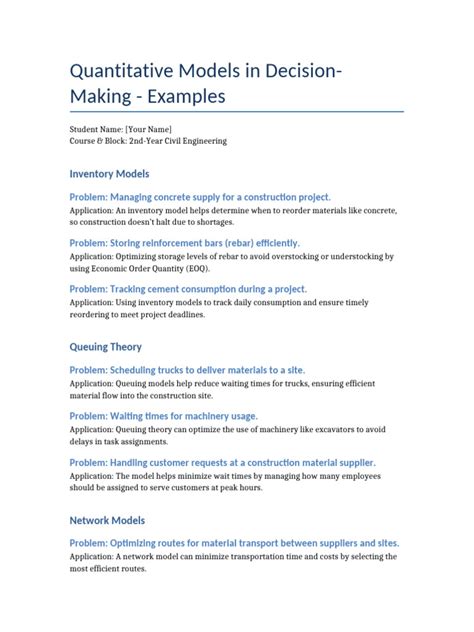 Decision Analysis Quantitative Models For Performance Evaluation And Benchmakring Data Development Analysis With Spreadsheets And Dea Excel Solver