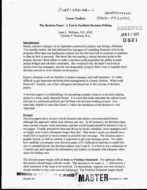 Download Decision Making Papers 