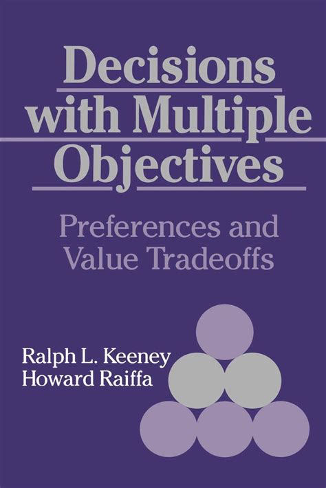 Decisions With Multiple Objectives Preferences And Value Trade Offs