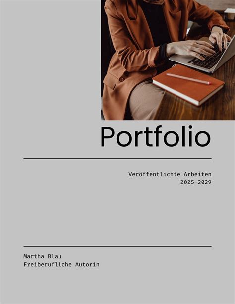 Deckblatt Eines Portfolios
