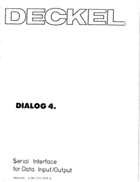 Full Download Deckel Dialog 4 Manual English Chooch 