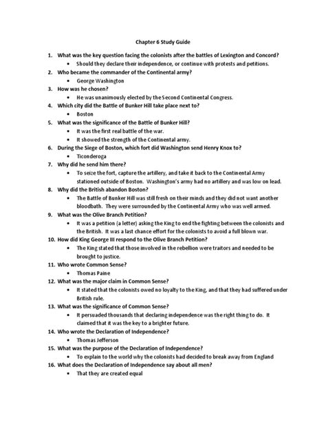 Read Declaration Of Independence Study Guide Answers 