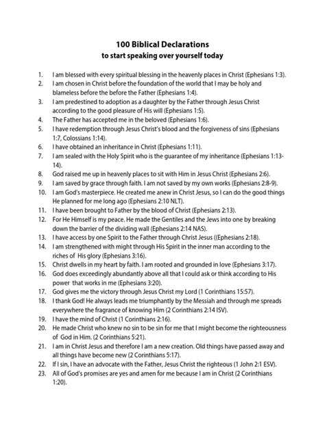 Declarations And Decrees Of A Warrior