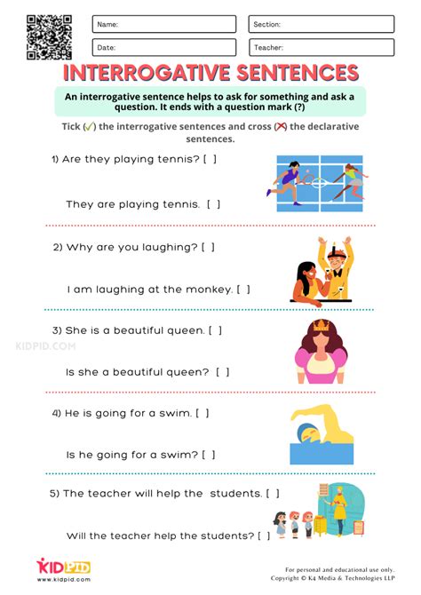 Declarative And Interrogative Sentences Interactive Exercise For 1st Declarative Sentence First Grade Worksheet - Declarative Sentence First Grade Worksheet
