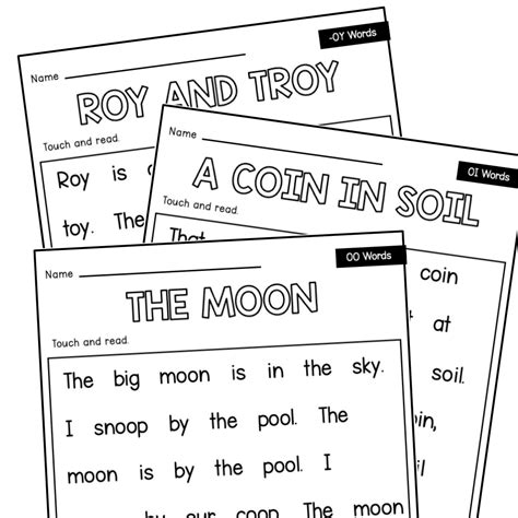 Decodable Comprehension Passages Diphthongs Oi And Oy Oi  Oy Worksheet Kindergarten - Oi, Oy Worksheet Kindergarten