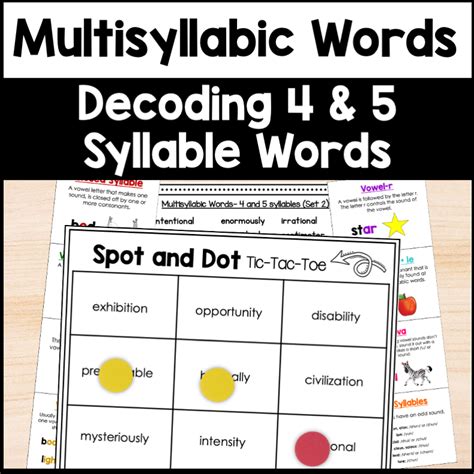 Decode Multi Syllabic Words Multi Syllable Words Worksheet - Multi Syllable Words Worksheet
