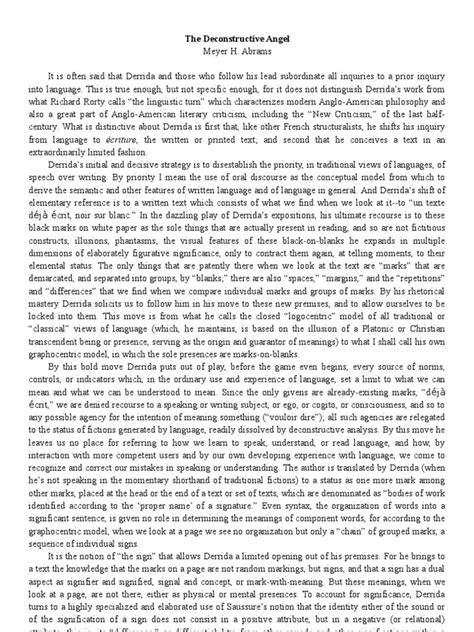 Deconstructive Angel Pdf