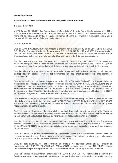 Decreto 659 96