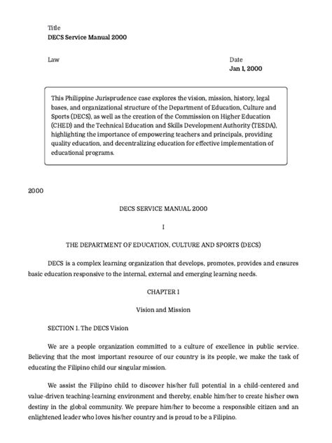 decs service manual 2000